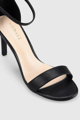 VERALi Mattie Strappy Heels Black Smooth