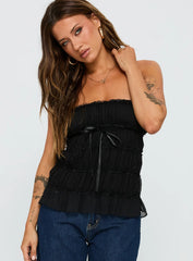 Avelina Strapless Top Black