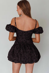 Mon Bebe Drop Waist Mini Dress Black