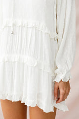 Pollyanna Tiered Swing Dress White