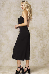 Khloe Bow Tie Wide Leg Jumpsuit Black