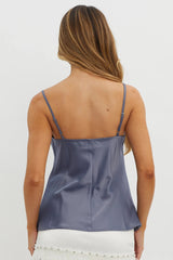 Tamera Cowl Neck Cami Top Slate