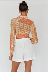 Maxeen Side Pocket Shorts White