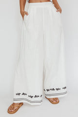 Sought After Wide-Leg Pocket Pants Off White