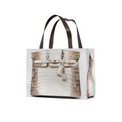 GroceryBags Creative Parody Platinum Bag Print Woven Bag Fire Over The Net Birkin Fitness Casual Bag