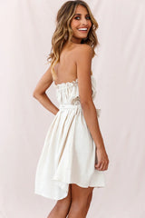 Zuma Strapless Waist Tie Dress Natural