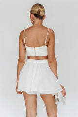 Karrie Layered Ballet Mini Skirt White