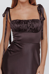 Pennelope Tied Shoulder Maxi Dress Black