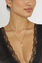 Ida Rope Chain Pendant Necklace Gold