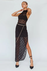 Leia Rhinestone Belt Gold