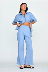 Light Aura Long Pants Denim Blue