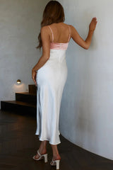 Mariana Cut-Out Bust Midi Dress Blush