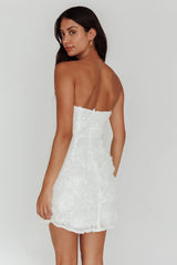 In Paris Embellished Mini Dress White