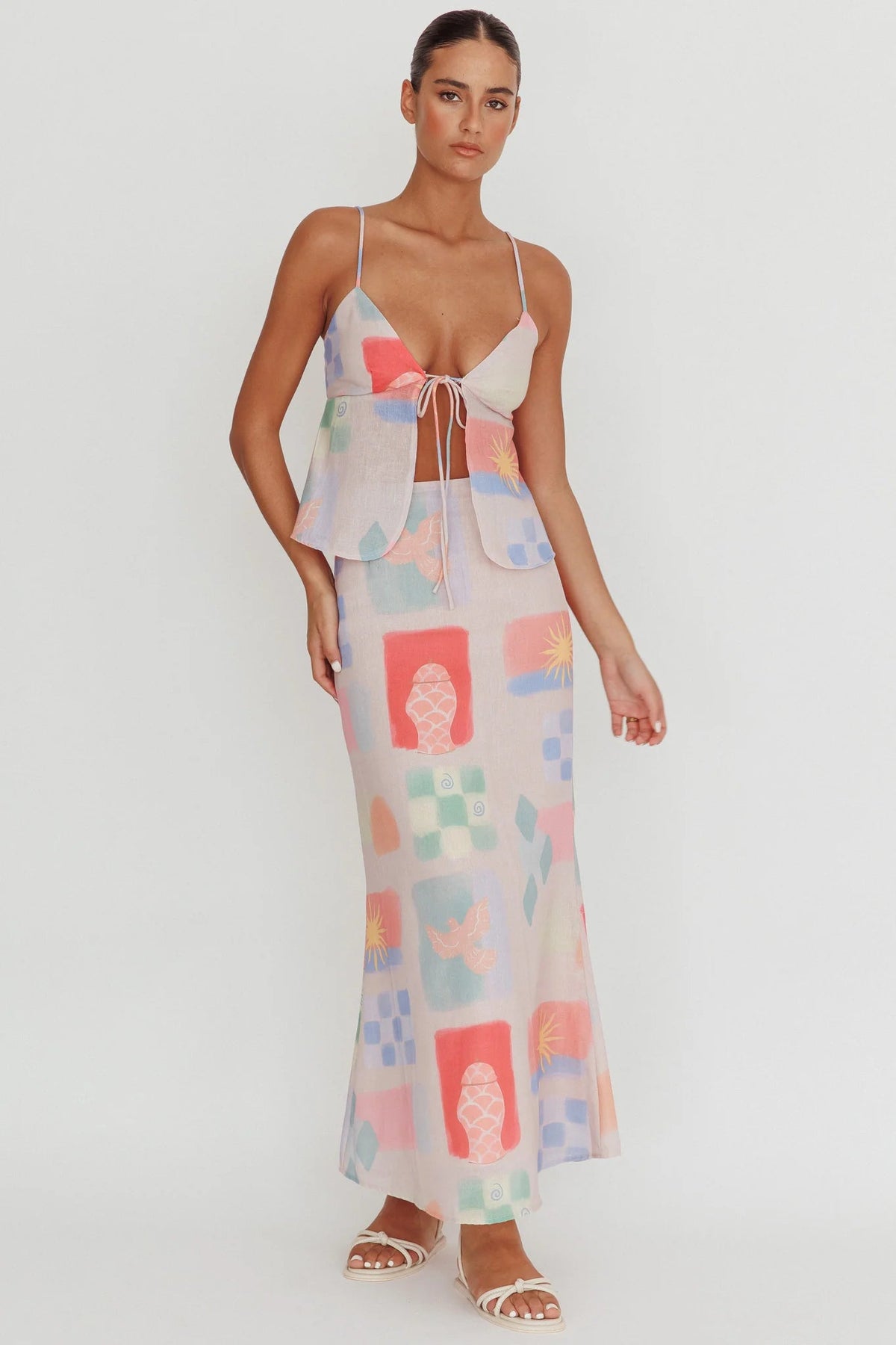 Heart & Soul Maxi Skirt Print Multi