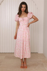 Midnight Dancing Midi Dress Pink