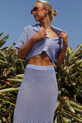 Summer Sunset Crochet Maxi Skirt Lavender