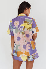 Swing Of Things Pocket Shirt Citrus Lilac