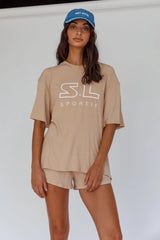 On Track SL Logo T-Shirt Camel