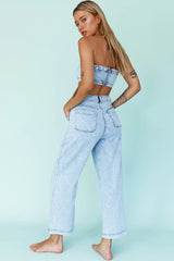 Uptown Wide Leg Pants Denim