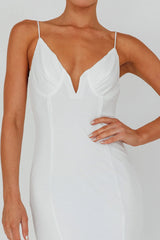 Lake Como Bodycon Maxi Dress White