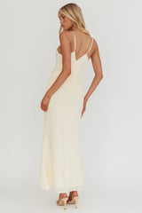 Lexxi Crossover Gathered Waist Maxi Dress Butter