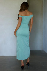 Miriam On-Off Shoulder Midi Dress Pistachio
