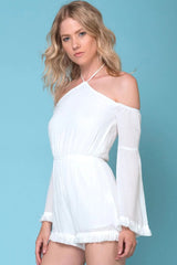 Nirvana Bell Sleeve Casual Romper White