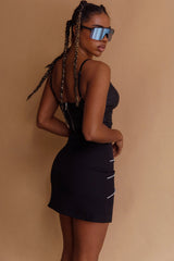 Miette Criss-Cross Crop Top Black