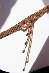 Vera Rhinestone Belt Gold