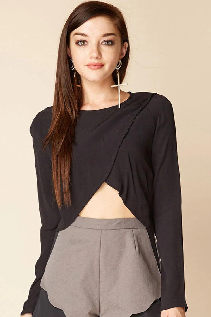 Judith Zip Top Black