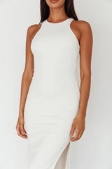 Voyage Racerback Midi Dress White