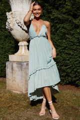 Providence Strappy Back Midi Dress Pistachio
