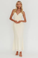 Lexxi Crossover Gathered Waist Maxi Dress Butter