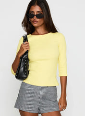 Elaia 3/4 Sleeve Top Yellow