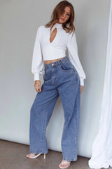 Prove It Keyhole Front Backless Knit Crop Top White