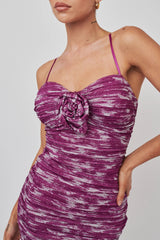 Margarita Rose Bust Mini Dress Sparkle Magenta