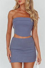 Keep It Real Mini Skirt Gray