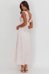Zerai Ruffle Trimmed Maxi Dress Pink