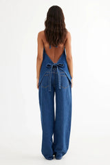 LIONESS Hills Halter Dark Denim