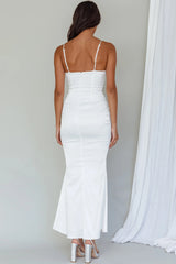 Moon Rising Mermaid Maxi Dress White