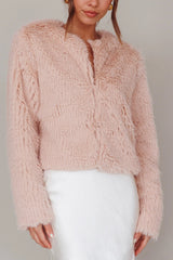 London Day Faux Fur Jacket Blush
