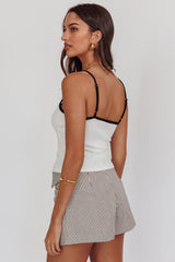 Superstition Bow Cut-Out Cami Top Off White