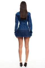 LIONESS Rider Denim Jacket Blue