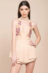 Meilani Collar Romper Nude