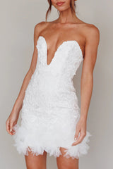 Time Of My Life Applique Mini Dress White