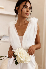 Lovinia Mesh Bodice Jumpsuit White