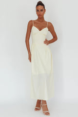 Honey Baby Diagonal Waist Maxi Dress Butter