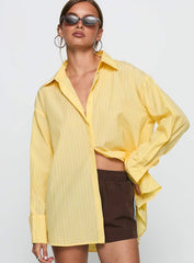 Thousand Miles Oversized Long Sleeve Top Yellow