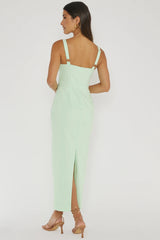 Sweet Pea Tied Bust Midi Dress Mint