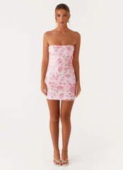 Moorey Beaded Mini Dress - Pink